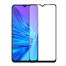 Загартоване захисне скло на смартфон Realme 5 / Чорна рамка