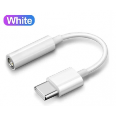 Перехідник для смартфонів Samsung з Type-C на аудіо 3.5 mm / Білий