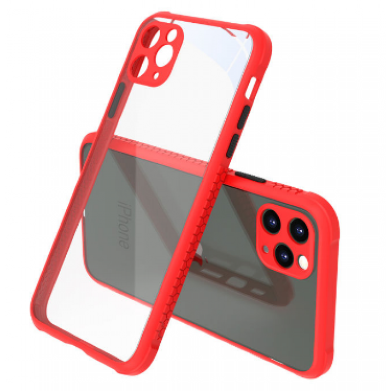 Чохол Fashion case (матовий) для Apple iPhone 11 Pro Max (6.5) / Червоні боки