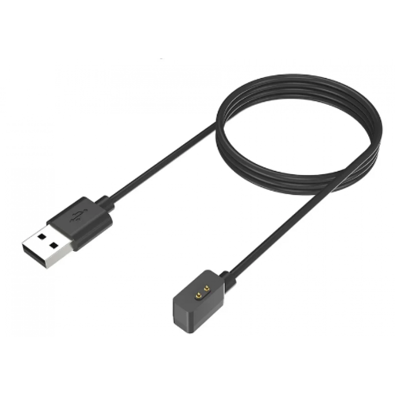 Магнітний USB кабель для зарядки смарт-годинників Xiaomi Smart Band 8 Active, 8 Pro, 8 / 60 см. / Чорний