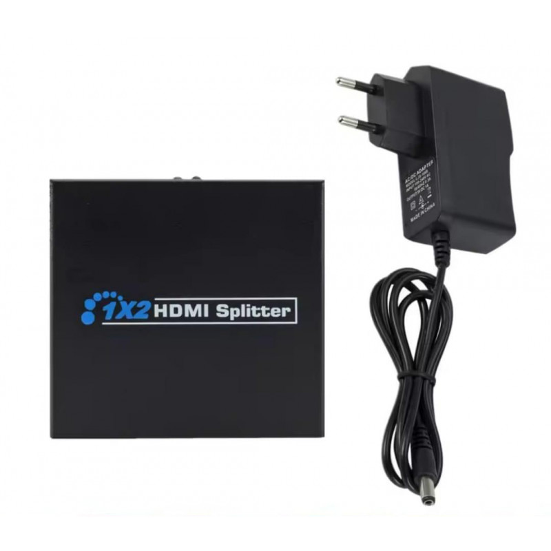 HDMI розгалужувач на 2 порти HDMI SPLITTER 1 in 2 / Чорний