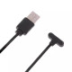 Магнітний USB кабель для смарт-годинника DM98 DM99 (9 мм) 4 конектора Чорний