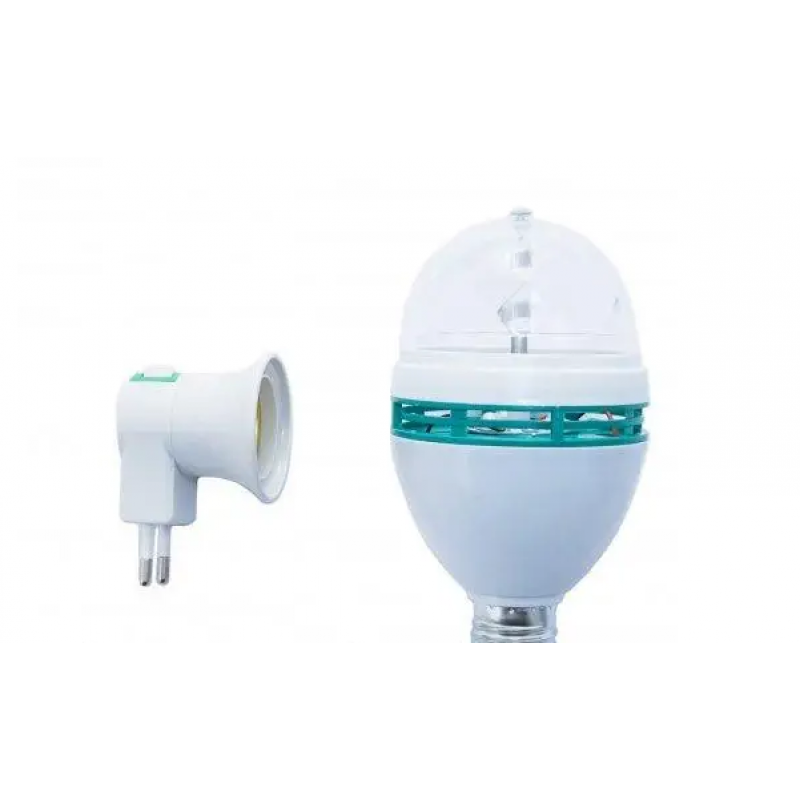 Світлодіодна лампа, що обертається Full color rotating lamp / Диско лампа/ Білий