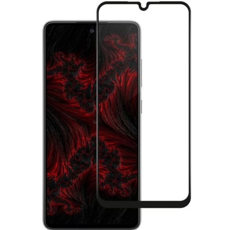 Загартоване захисне скло на Samsung Galaxy A25 / Чорна рамка