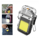 Електроімпульсна запальничка Flashlight 9258 / USB запальничка з ліхтариком / Чорна