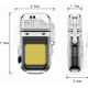 Електроімпульсна запальничка ARC Lighter 209 дугова / USB запальничка з ліхтариком / Чорна