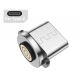 Магнітний кабель USLION 2 в 1 (Швидка зарядка 5A) / Type-C - USB / 540 градусів / Круглий / 100 см. / Синій