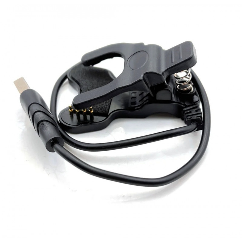Адаптер USB кабель для смарт-годинника на 4 контакти 8 мм. 30 см. / Чорний