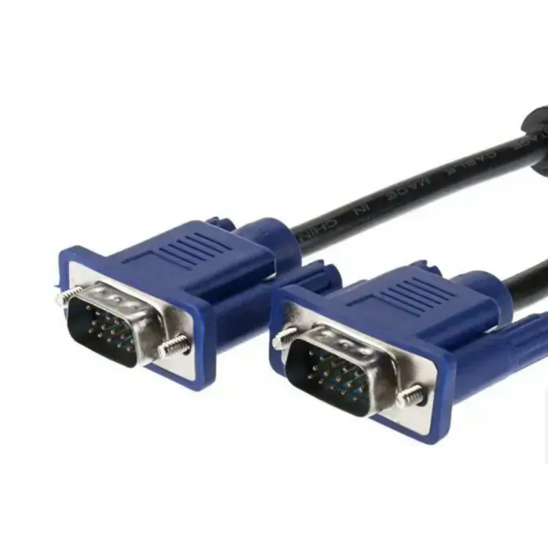 Кабель VGA-VGA / 1,5M (2897) з феритами / Чорний