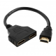 Адаптер розгалужувач HDMI на 2 HDMI (спліттер) / Комутатор / Чорний