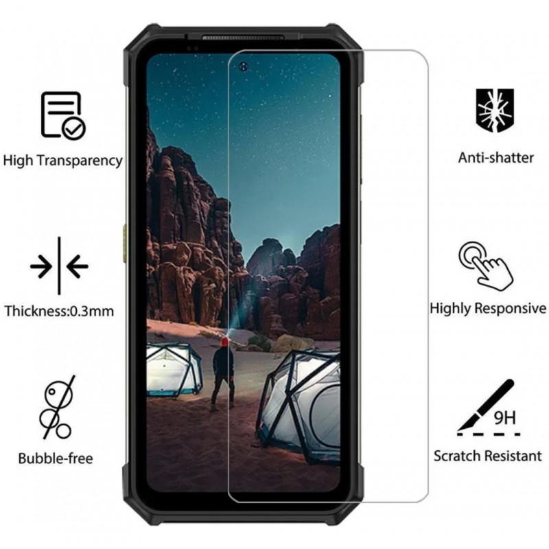 Закаленное защитное стекло на Ulefone Armor 24 / Прозрачное