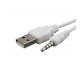 Перехідник AUX (зовнішній) - USB (зовнішній) / Білий