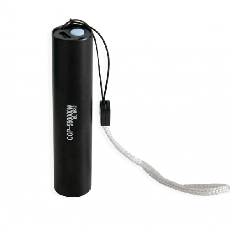 Кишеньковий ручний світлодіодний ліхтарик BL-B517 / mirco USB  / Чорний