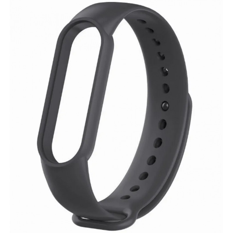 Ремешок на умный браслет Xiaomi Mi Band 5/6 / Темно серый
