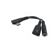 Переходник угловой 2в1 Type-C - AUX 3.5mm + Type-C для Apple Ipad Air (2024), Ipad Pro (2024) \ Быстрая зарядк