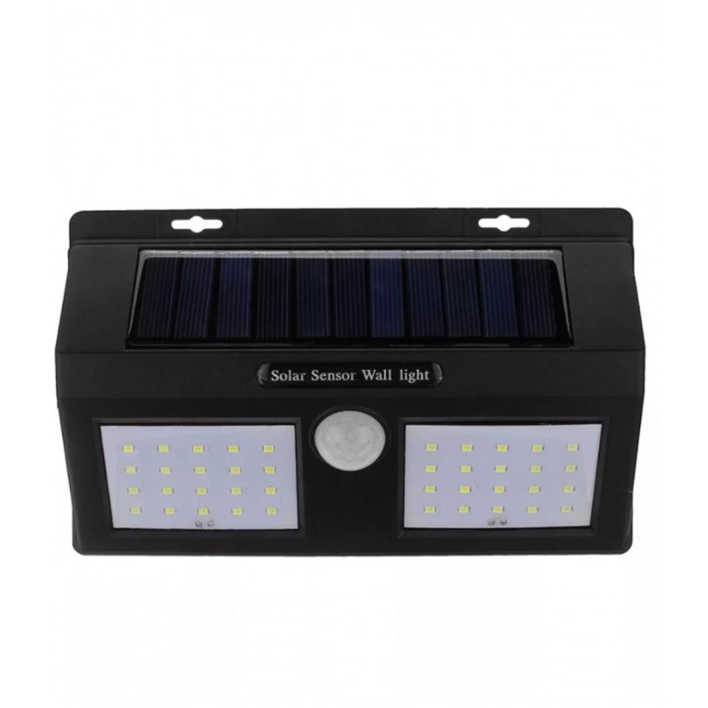Вуличний світильник на сонячній батареї Solar 1626A + 40 діодів \ (7178) \ Чорний