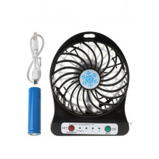 Міні вентилятор акумуляторний Mini Fan USB / Чорний