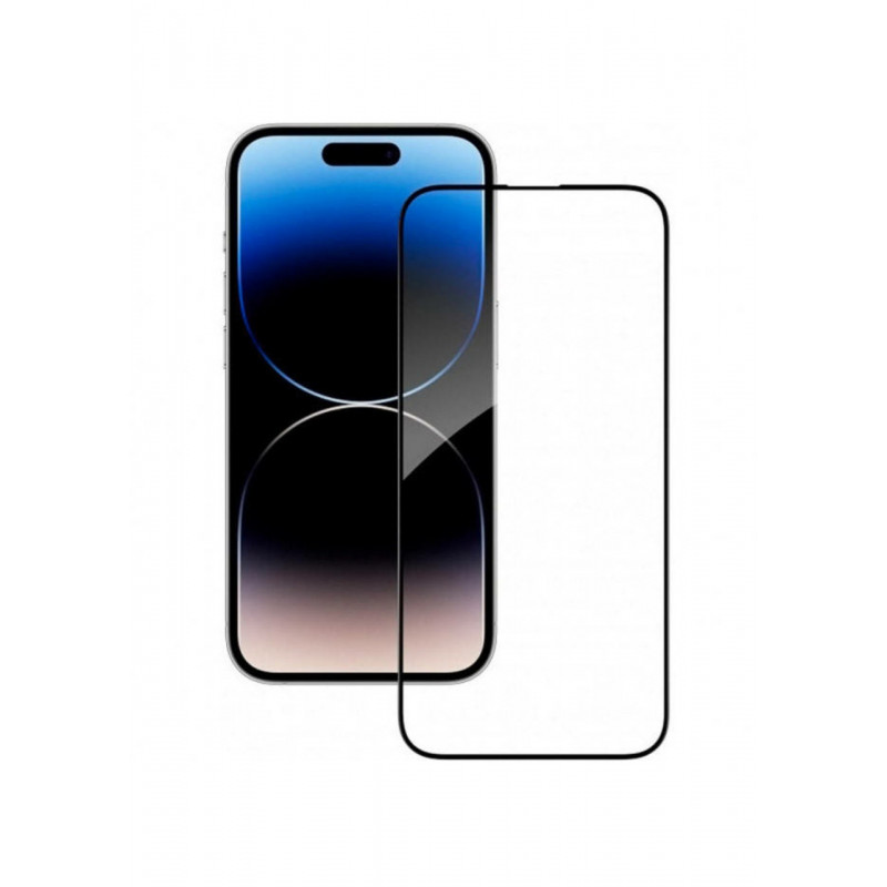 Закаленное стекло на Iphone 14 / Полное покритие /  Черная рамка