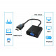 Кабель-перехідник HDMI - VGA  для передачі відео і аудіо сигналу / Активне живлення, 1080р / Чорний