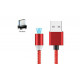 Магнітний кабель Micro USB X-Cable Круглий 360 Градусів Червоний