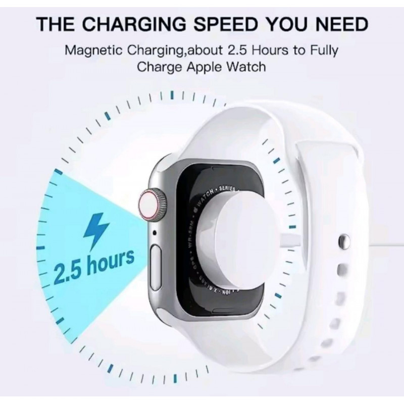 Безпровідна зарядка Type-c для годинників Apple Watch Series 10\9\8\7\6\Ultra 2\5\4\ Біла