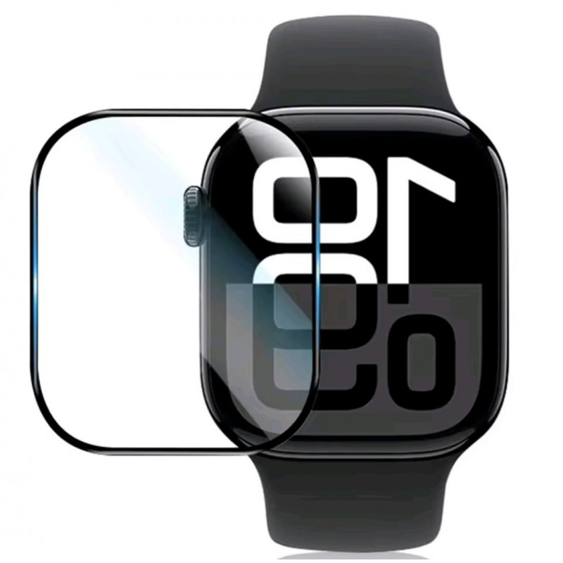 Захисна плівка для годинника Apple Watch Series 10 (42мм.)  / Чорна рамка