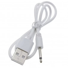 Зарядний кабель USB для вібро масажерів 2,5 мм (21 мм) / Білий