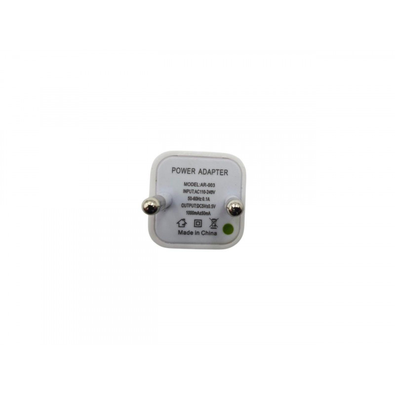 Блок живлення USB 5V 1A для кнопкових телефонів. розумних годинників \ Білий