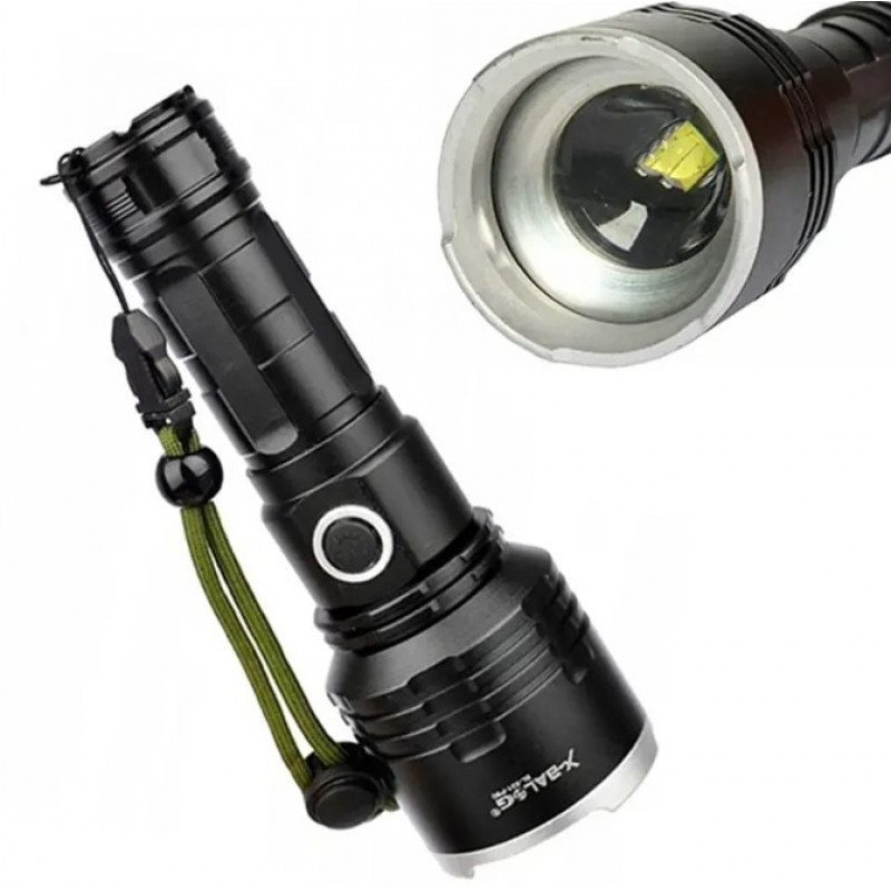 Світлодіодний ліхтарик BL-531-P90 / 1 шт. 26650 / зарядка mirco USB  / Чорний
