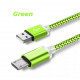 Micro USB кабель з подовженим коннектором 9 мм, усилений Салатовий
