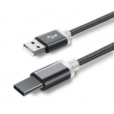 Type C USB кабель 9 mm для захищених смартфонів Сірий 2 метра