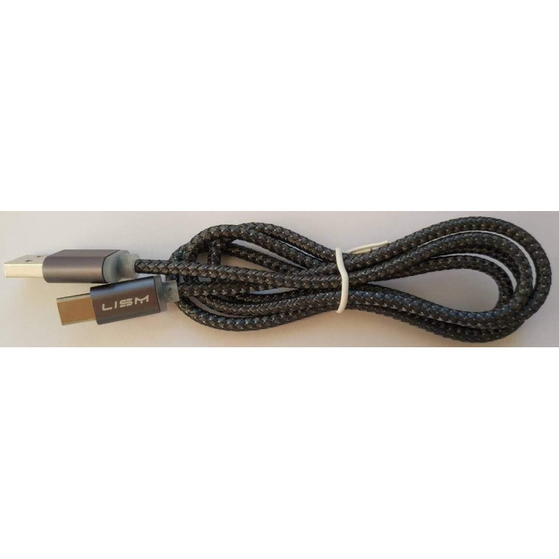 Type C USB кабель 9 mm для захищених смартфонів Сірий 2 метра