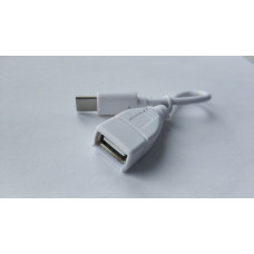 Type C OTG кабель для захищених смартфонів 9 mm Білий