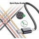 Micro USB кабель з подовженим коннектором 9 мм, усилений Сірий 2 метра