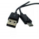 Micro USB кабель для захищених телефонів / 8 mm. / Чорний