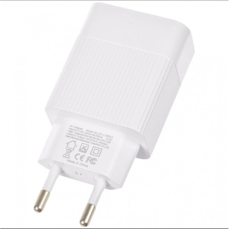 Оригинальный блок  питания XO-L72 3 USB Быстрая зарядка Quick Charge 3.0 Белый