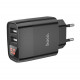 Оригинальное зарядное блок питания 2 USB Hoco. C86A 5V 2.4 А с дисплеем Черный
