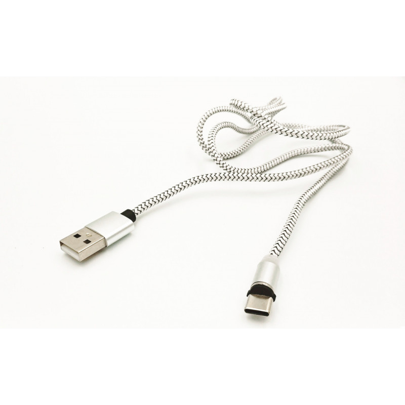 Магнітний USB кабель Type-C  X-CABLE Круглий 360 Градусів Сірий