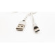 Магнитный кабель Micro USB X-CABLE Круглый 360 Градусов Серый