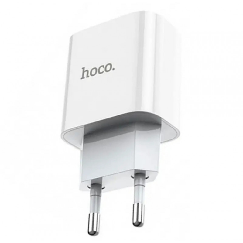 Блок живлення hoco. C76A Plus Швидка зарядка Quick Charge 3.0  2.0 Type-C 20W Білий