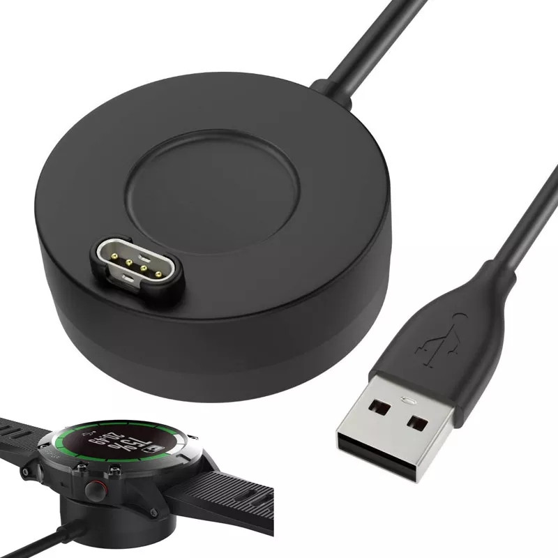 Зарядна USB станція для годинників Garmin Forerunner 935 / Garmin Quanix 5  100 см. Чорна