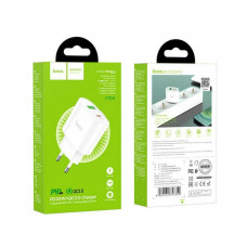 Блок живлення hoco. C95A  Quick Charge 3.0 18W + Type-C PD20W  Білий