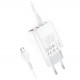 Блок живлення hoco. C93A  3 USB + дисплей + кабель Micro-USB до 3.4 Ампер   Білий