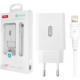 Блок питания XO-L36 с кабелем Lightning Быстрая зарядка Quick Charge 3.0 Белый