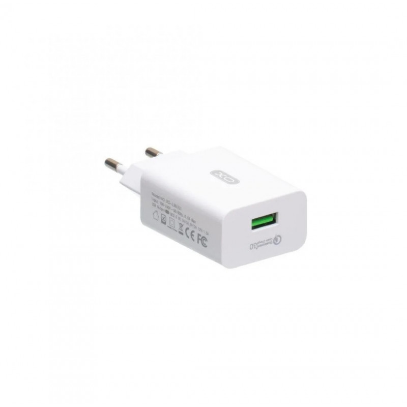 Блок питания XO-L36 с кабелем Lightning Быстрая зарядка Quick Charge 3.0 Белый