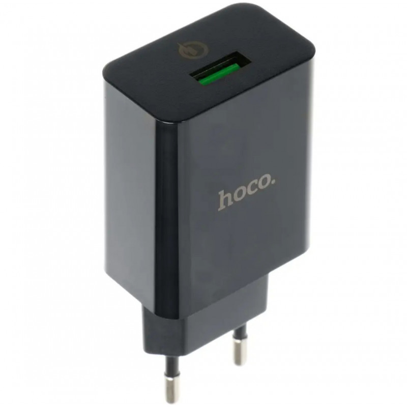 Оригинальный блок питания hoco. DC21A Быстрая зарядка Quick Charge 3.0 18 Ватт 3 Ампера Черный