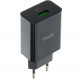 Оригинальный блок питания hoco. DC21A Быстрая зарядка Quick Charge 3.0 18 Ватт 3 Ампера Черный