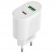 Блок живлення XO-L81A  з кабелем Type-C - Lightning (Iphone)  Швидка зарядка Quick Charge 3.0 USB 18W + Type C (PD 20W) Білий