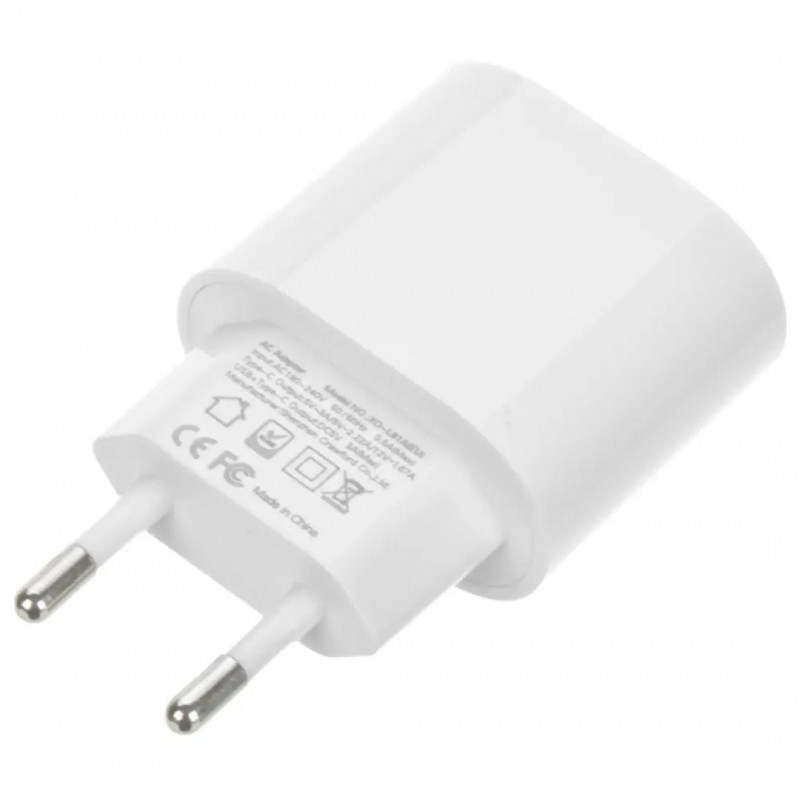 Блок живлення XO-L81A  з кабелем Type-C - Lightning (Iphone)  Швидка зарядка Quick Charge 3.0 USB 18W + Type C (PD 20W) Білий