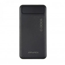 Зарядний Power Bank Awei P5K / Швидка зарядка 5 вольт 2.1 Ампера / 10000 mAh / Чорний